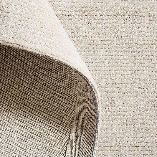 Vaughn Performance Wool-Blend Handwoven Ivory Rug Swatch 12"x18"