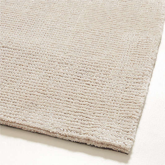 Vaughn Performance Wool-Blend Handwoven Ivory Rug Swatch 12"x18"