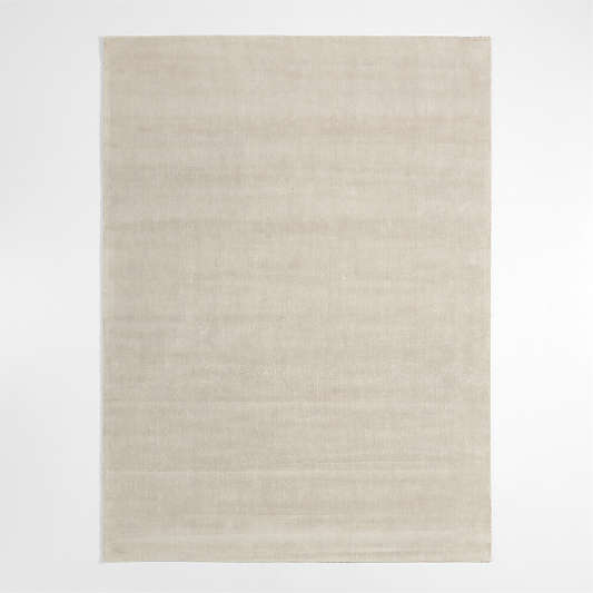 Vaughn Performance Wool-Blend Handwoven Ivory Rug Swatch 12"x18"