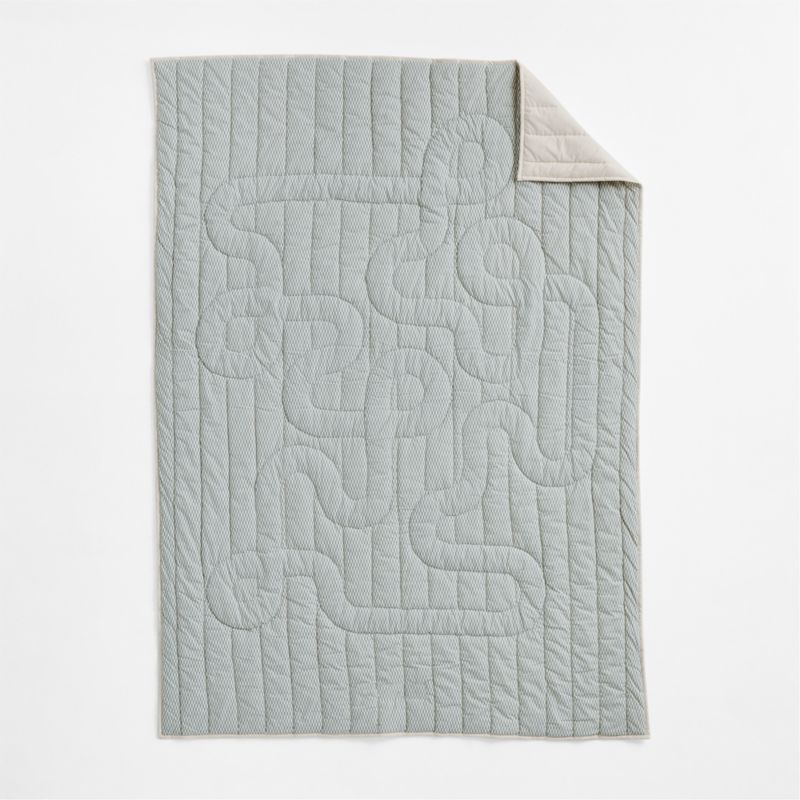 Victory Laps Embroidered 100% Organic Cotton Kids Twin Quilt - image 3 of 6
