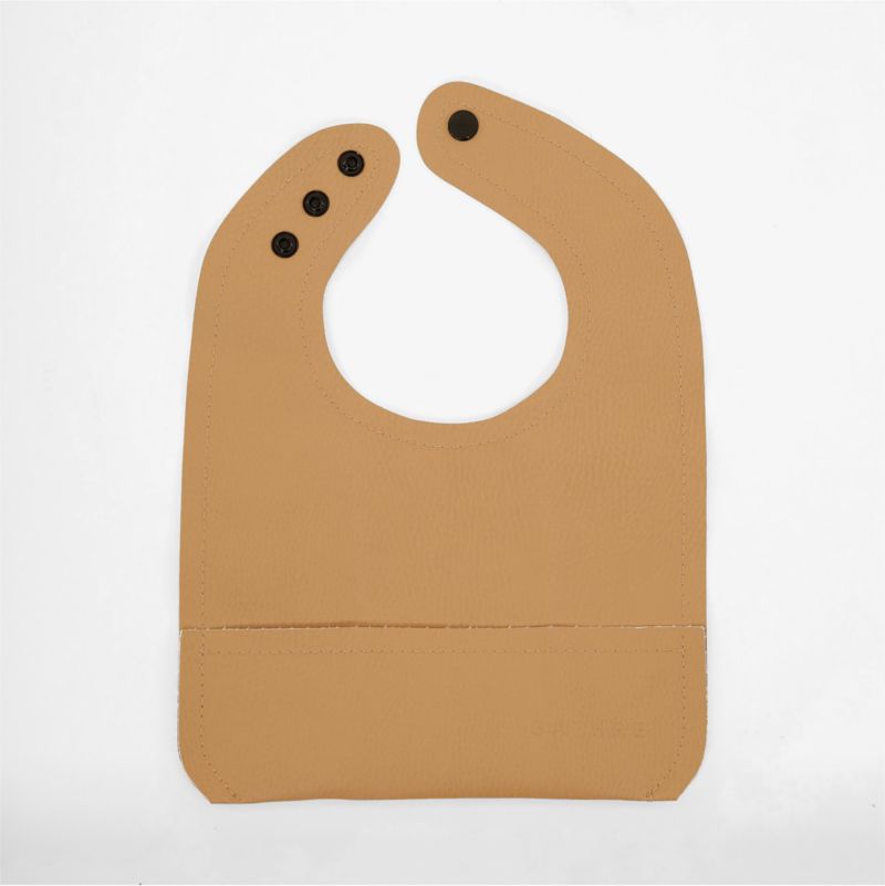 Gathre Light Brown Vegan Leather Baby Bib - image 0 of 3