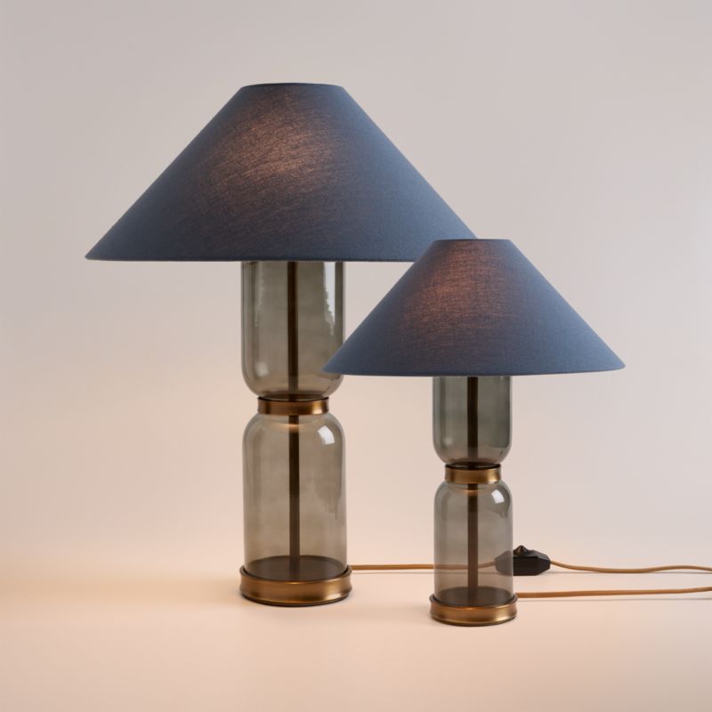 Velato Glass Table Lamp 19.5" with Blue Shade - image 3 of 8