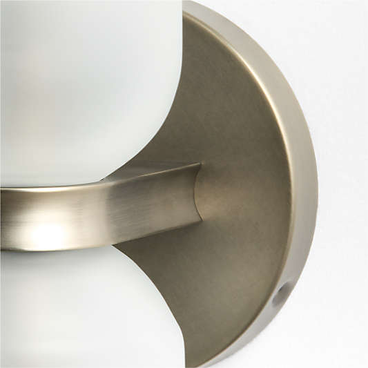 Velato Pewter and Glass Wall Sconce Light Set of 2