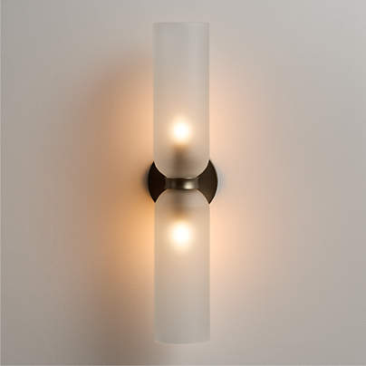 Velato Pewter and Glass Wall Sconce Light