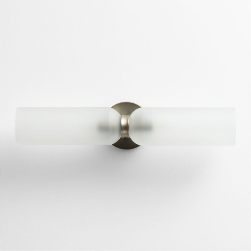 Velato Pewter and Glass Wall Sconce Light Set of 2 - image 4 of 6