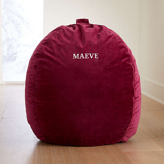 Large Pink Velvet Bean Bag Chair Cover