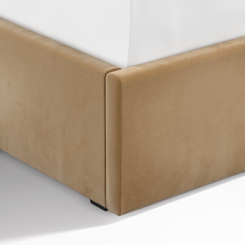 Camel Brown Upholstered Queen Storage Bed Base - image 4 of 6