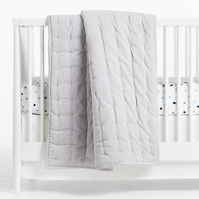 View Grey Velvet Baby Crib Quilt details