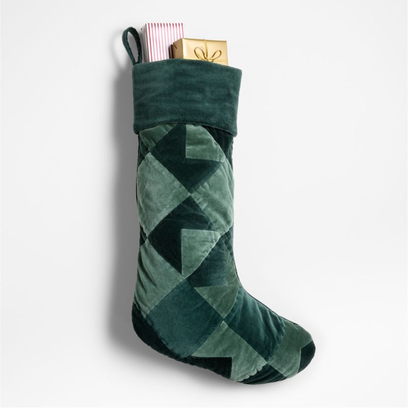 Velvet Heritage Green Christmas Stocking - image 4 of 5