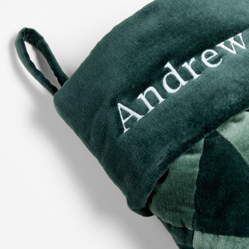 Velvet Quilted Heritage Green Christmas Stocking - image 7 of 10