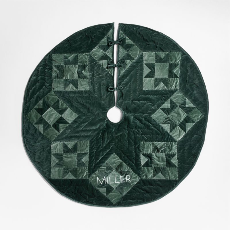 Green Velvet Heritage Christmas Tree Skirt - image 1 of 5