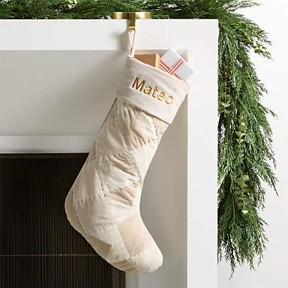 Velvet Heritage Ivory Christmas Stocking