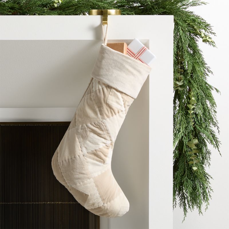 Velvet Heritage Ivory Christmas Stocking - image 0 of 8