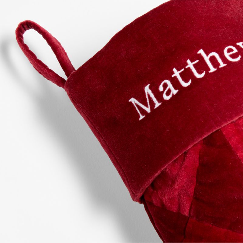 Velvet Quilted Heritage Red Christmas Stocking - image 7 of 9