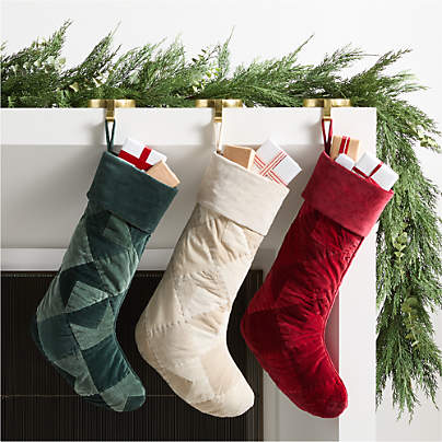 Velvet Quilted Heritage Christmas Stockings