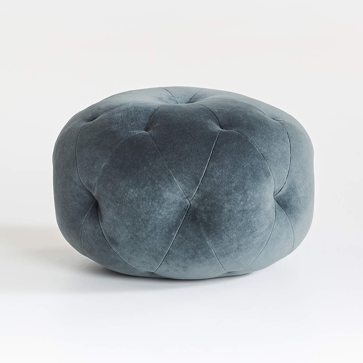 Blue Velvet Pouf