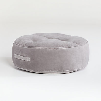 View Grey Velvet Floor Cushion details
