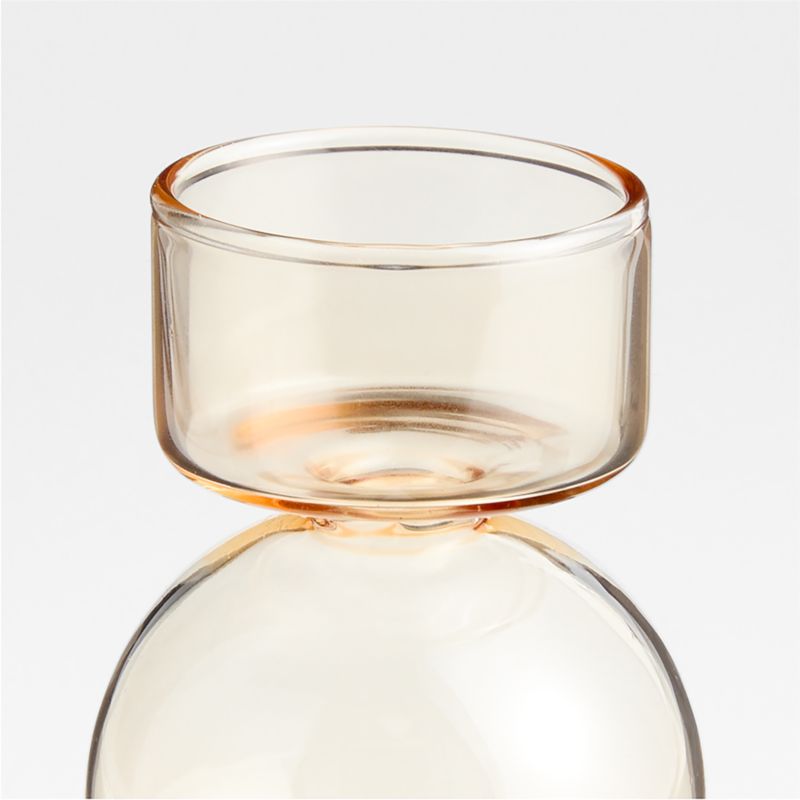 Venezia Small Champagne Yellow Glass Tealight Candle Holder - image 4 of 8