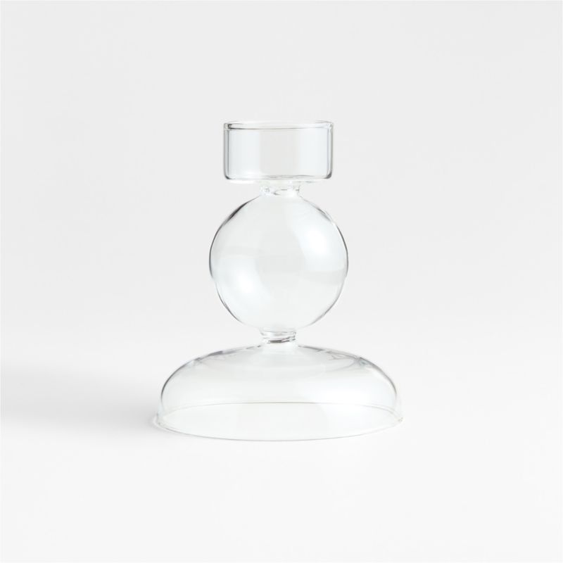 Venezia Small Clear Glass Tealight Candle Holder - image 3 of 8