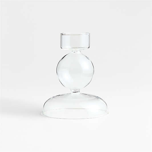 Venezia Small Clear Glass Tealight Candle Holder