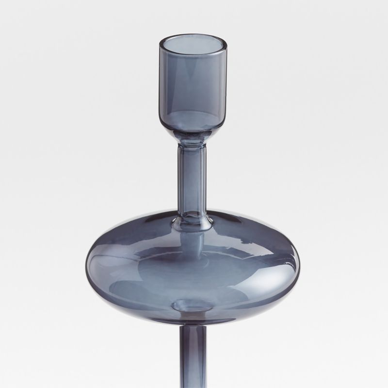 Venezia Small Deep Blue Glass Taper Candle Holder - image 7 of 8