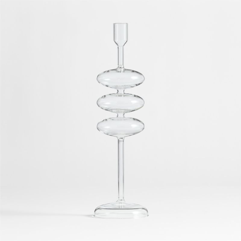 Venezia Large Clear Glass Taper Candle Holder - image 7 of 8