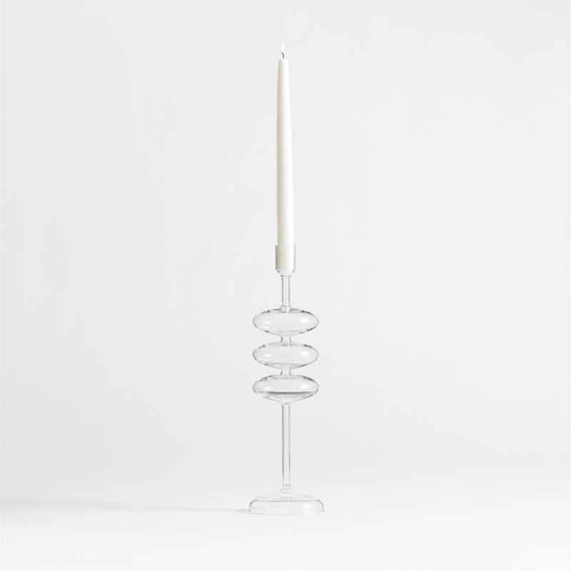 Venezia Large Clear Glass Taper Candle Holder - image 0 of 8