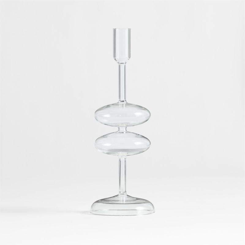 Venezia Medium Clear Glass Taper Candle Holder - image 7 of 11