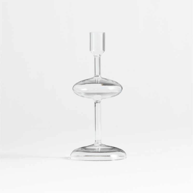 Venezia Small Clear Glass Taper Candle Holder - image 7 of 8