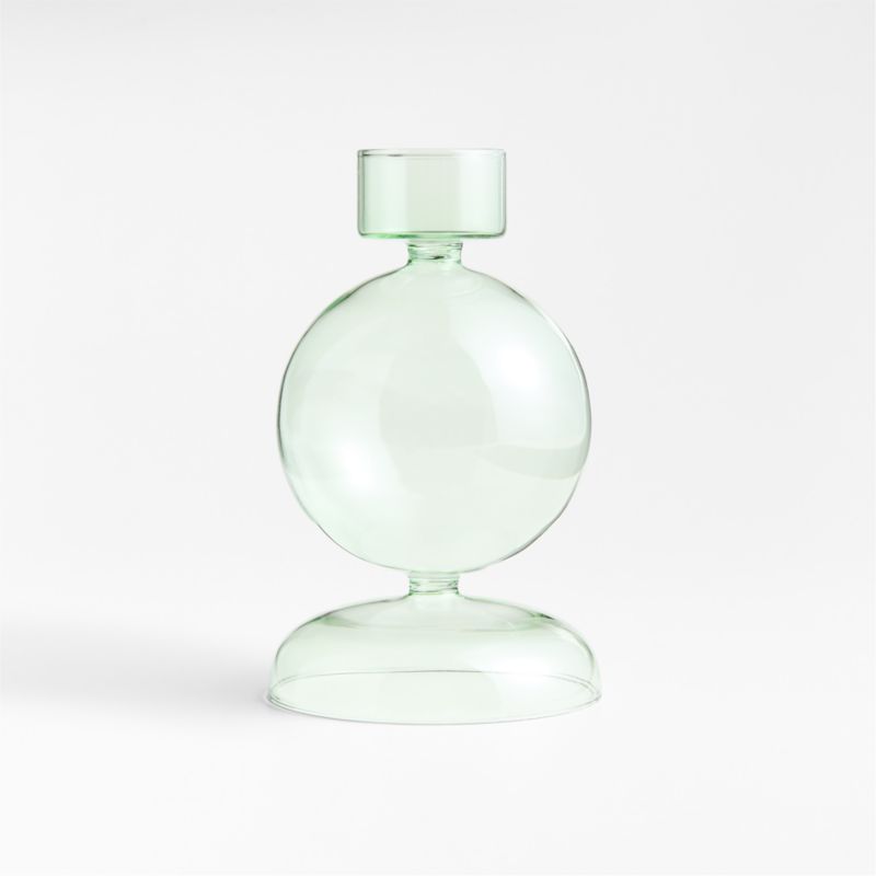 Venezia Large Smoke Green Glass Tealight Candle Holder - image 3 of 8