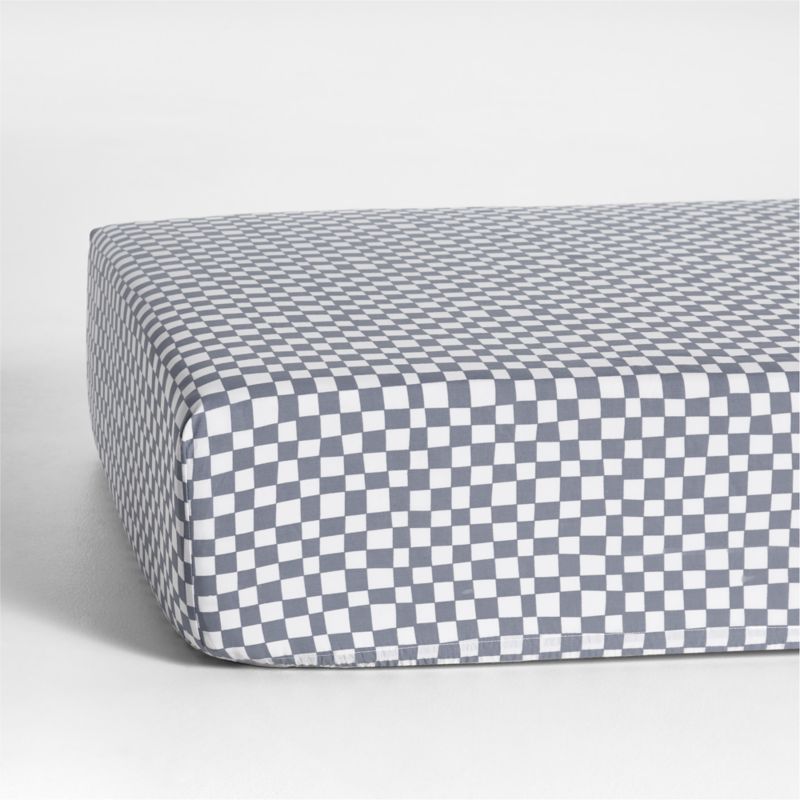 Venice Cloudy Blue Organic Cotton Baby Crib Fitted Sheet by Leanne Ford - image 0 of 7