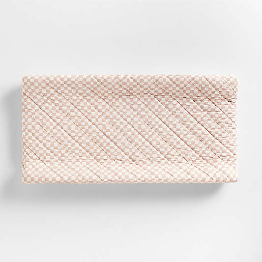 Venice Dusty Blush Organic Cotton Baby Changing Pad Cover by Leanne Ford