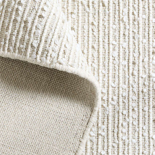 Venice Performance Wool Blend Handwoven Ivory Area Rug 10'x14'