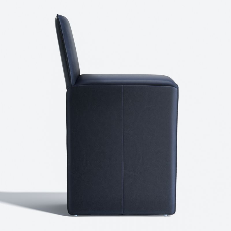 Venn Navy Leather Counter Stool