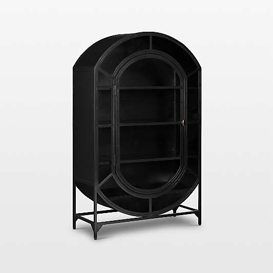 Ventana Black Glass Bar Cabinet