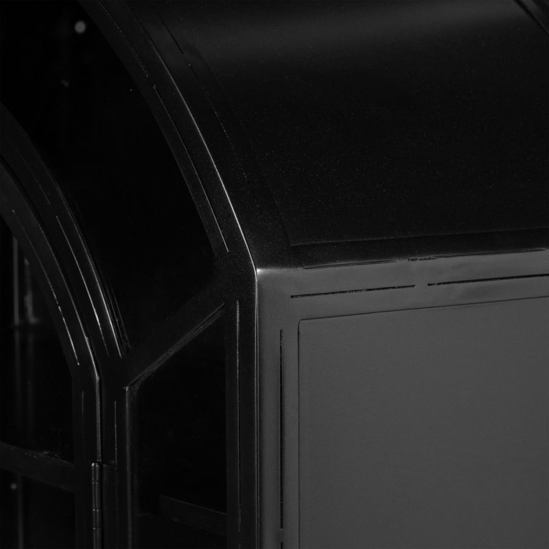 Ventana Black Glass Bar Cabinet