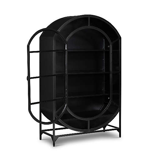 Ventana Black Glass Bar Cabinet