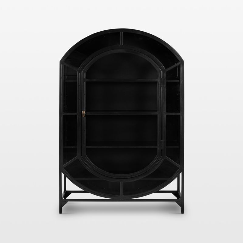 Ventana Black Glass Bar Cabinet