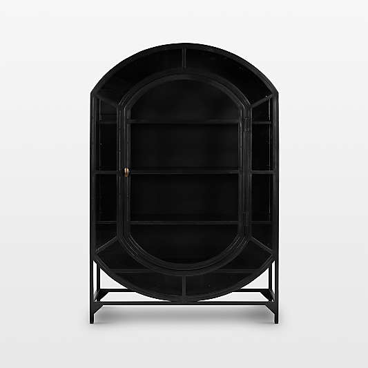 Ventana Black Glass Bar Cabinet