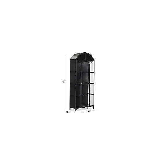 Ventana Black Glass Display Storage Cabinet