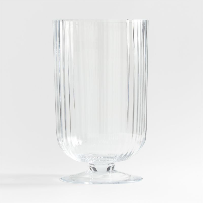 Venus Fluted Glass Hurricane Candle Holder 15" - image 5 of 9