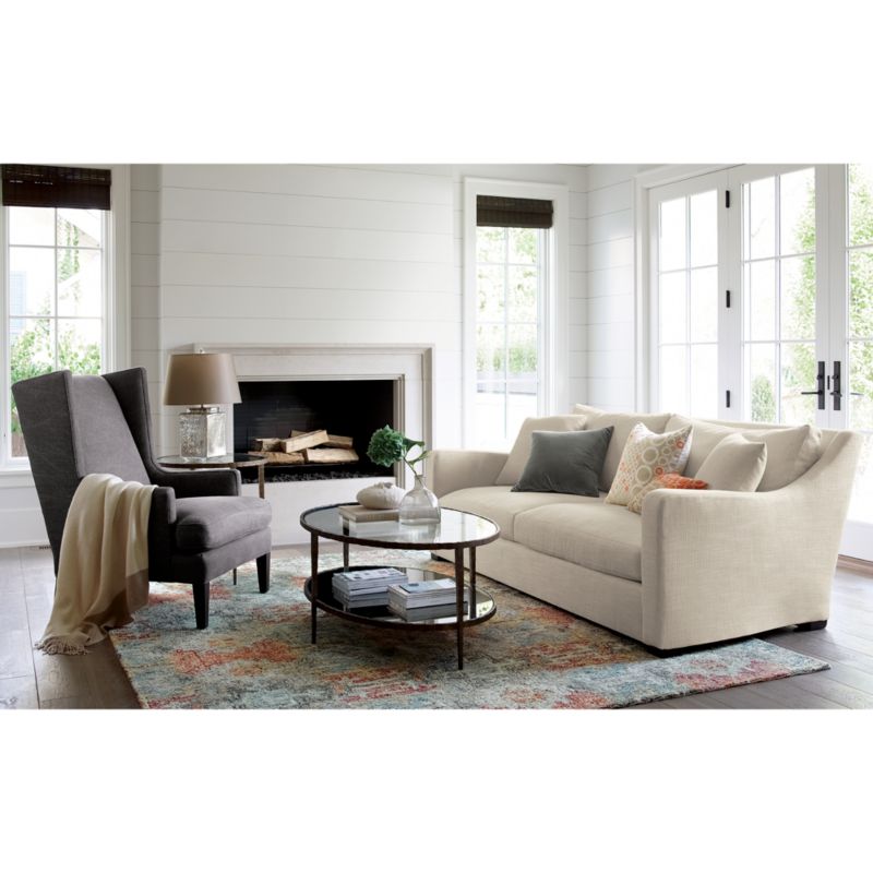 Clairemont Metal and Glass 48" Oval Coffee Table with Shelf - image 6 of 16
