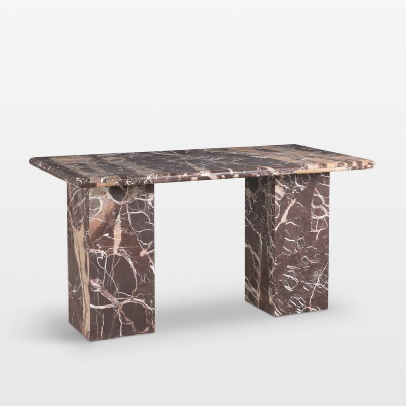 Verbana 60" Merlot Marble Console Desk - image 3 of 5