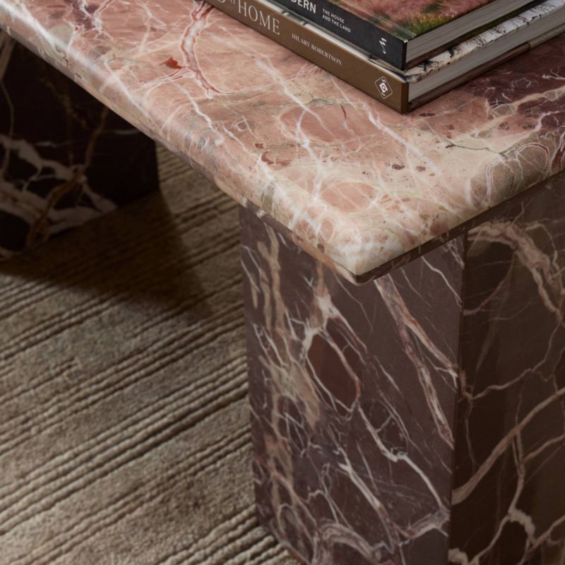 Verbana 60" Merlot Marble Console Desk - image 2 of 5