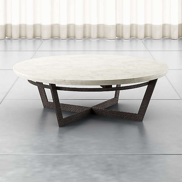 Round Coffee Tables Crate And Barrel, Round Granite Top Coffee Table