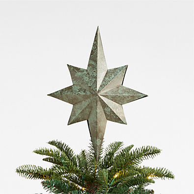 View Verdigris Metal Star Christmas Tree Topper details