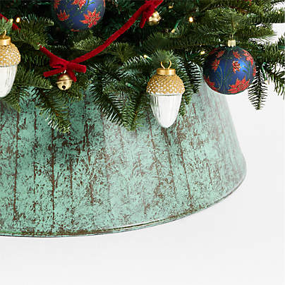 Verdigris Metal Christmas Tree Collar 27"