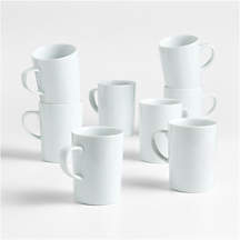 Verge 18-Oz. Latte Mugs, Set of 8 + Reviews | Crate & Barrel