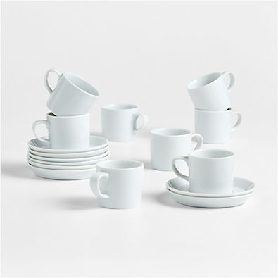 View Verge 4-oz. Espresso Cup and Saucers, Set of 8 details