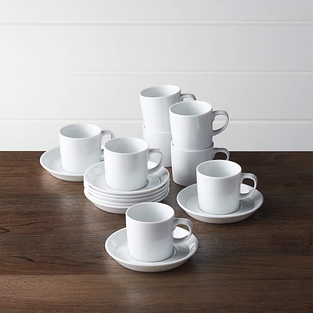 Aspen Espresso Cup With Saucer Set Of 8 Reviews Crate And Barrel Canada